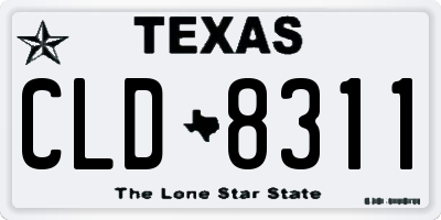 TX license plate CLD8311