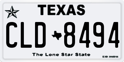 TX license plate CLD8494