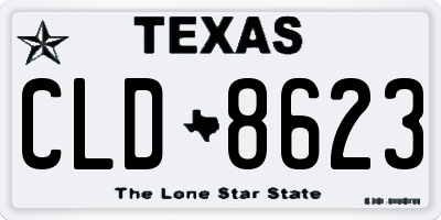 TX license plate CLD8623