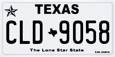 TX license plate CLD9058