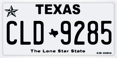 TX license plate CLD9285