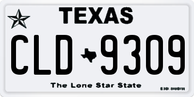 TX license plate CLD9309