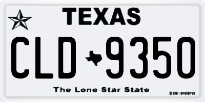 TX license plate CLD9350