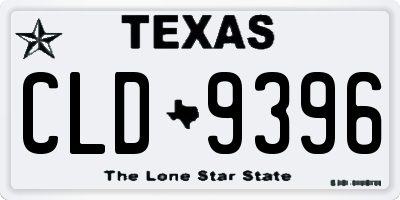 TX license plate CLD9396