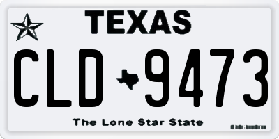 TX license plate CLD9473