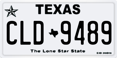 TX license plate CLD9489