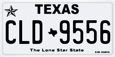 TX license plate CLD9556