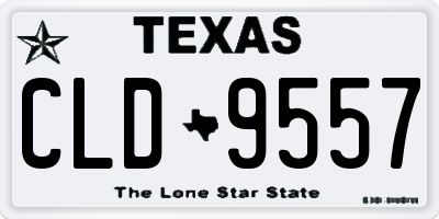 TX license plate CLD9557
