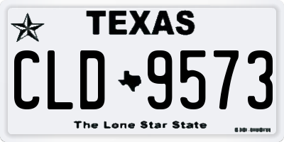 TX license plate CLD9573