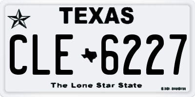 TX license plate CLE6227