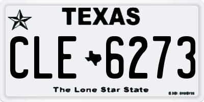 TX license plate CLE6273