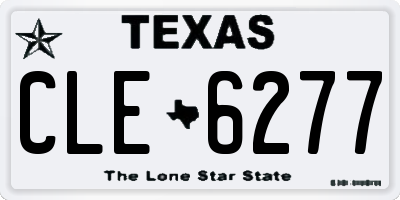 TX license plate CLE6277
