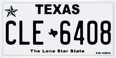 TX license plate CLE6408