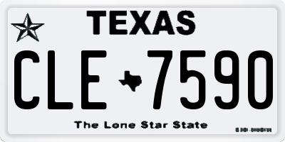 TX license plate CLE7590