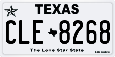 TX license plate CLE8268