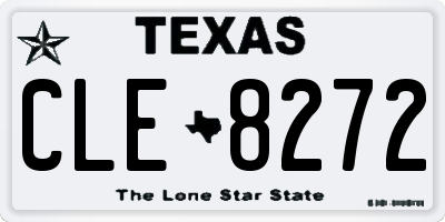 TX license plate CLE8272