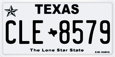 TX license plate CLE8579