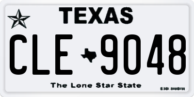 TX license plate CLE9048