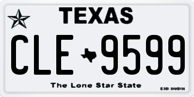 TX license plate CLE9599