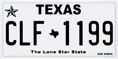 TX license plate CLF1199