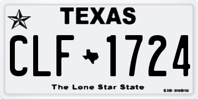 TX license plate CLF1724
