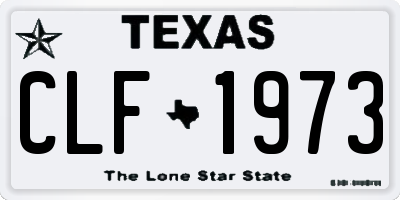 TX license plate CLF1973