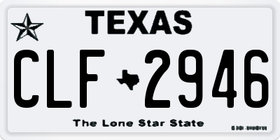 TX license plate CLF2946