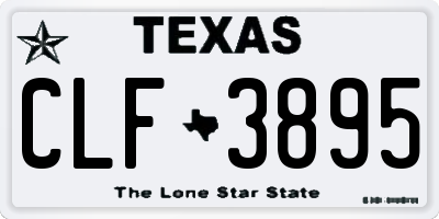 TX license plate CLF3895