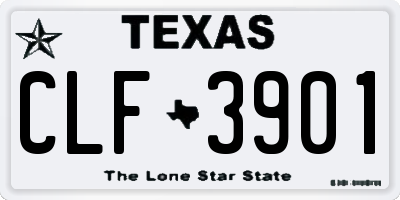 TX license plate CLF3901
