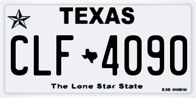 TX license plate CLF4090