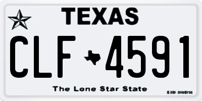 TX license plate CLF4591