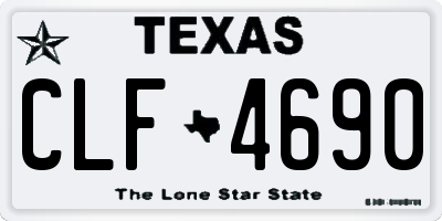 TX license plate CLF4690