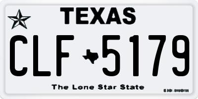 TX license plate CLF5179