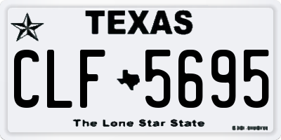 TX license plate CLF5695