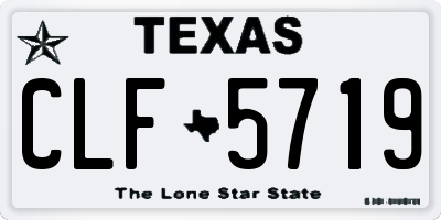 TX license plate CLF5719