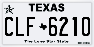 TX license plate CLF6210