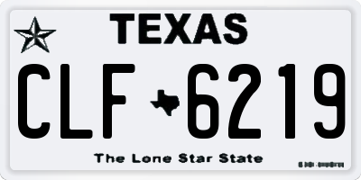 TX license plate CLF6219