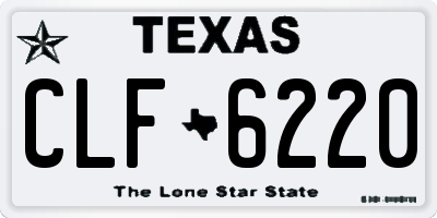 TX license plate CLF6220