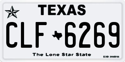 TX license plate CLF6269