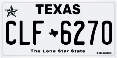 TX license plate CLF6270