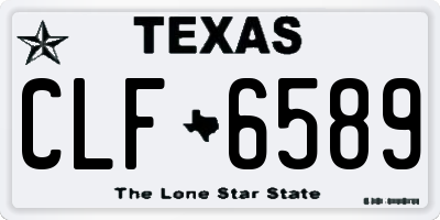TX license plate CLF6589