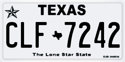 TX license plate CLF7242