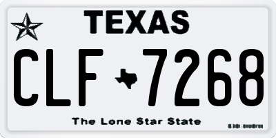 TX license plate CLF7268