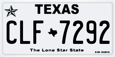 TX license plate CLF7292