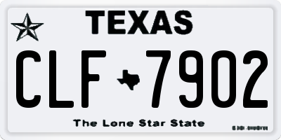 TX license plate CLF7902