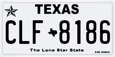 TX license plate CLF8186