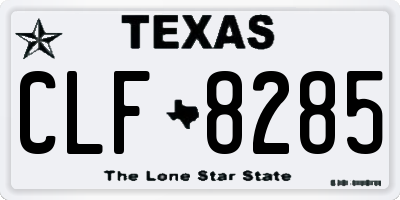 TX license plate CLF8285
