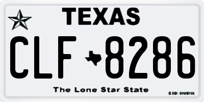 TX license plate CLF8286