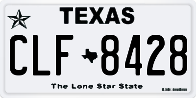 TX license plate CLF8428