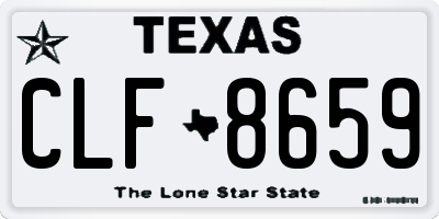 TX license plate CLF8659